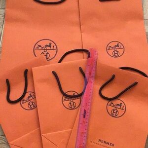 Hermes shopping gift bags lot of 5 assortment sizes